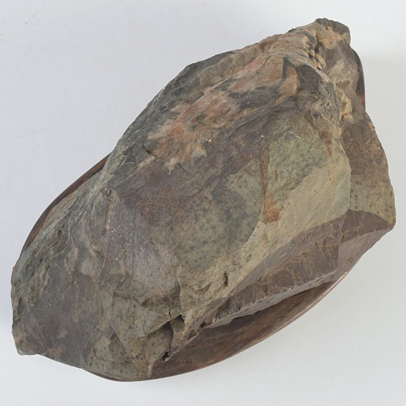 鑑賞石 天然石 菊花石 置物 重さ約 1694g 唐木台付 N S272 - メルカリ