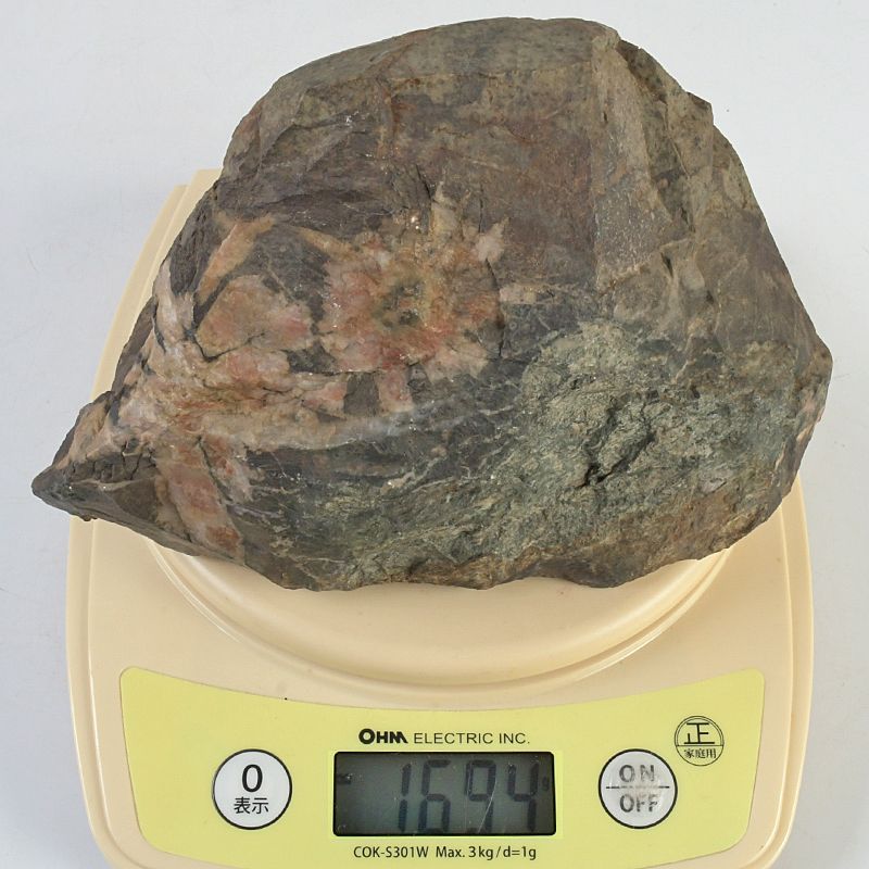 鑑賞石 天然石 菊花石 置物 重さ約 1694g 唐木台付 N S272 - メルカリ