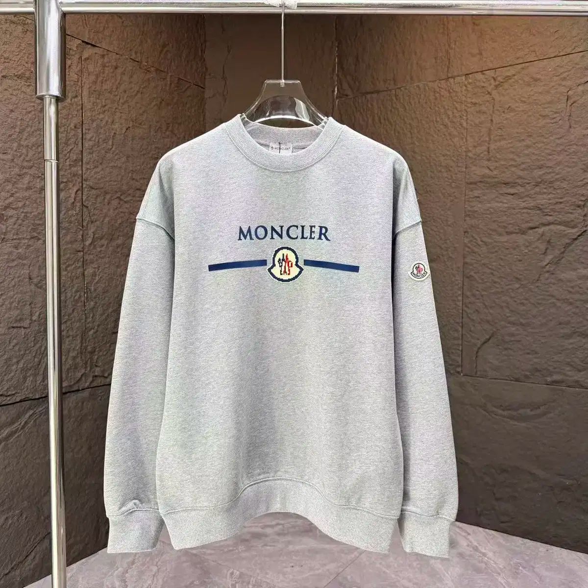 MONCLER モンクレール ユニセックス カジュアル ロゴ グレー 長袖 スウェット