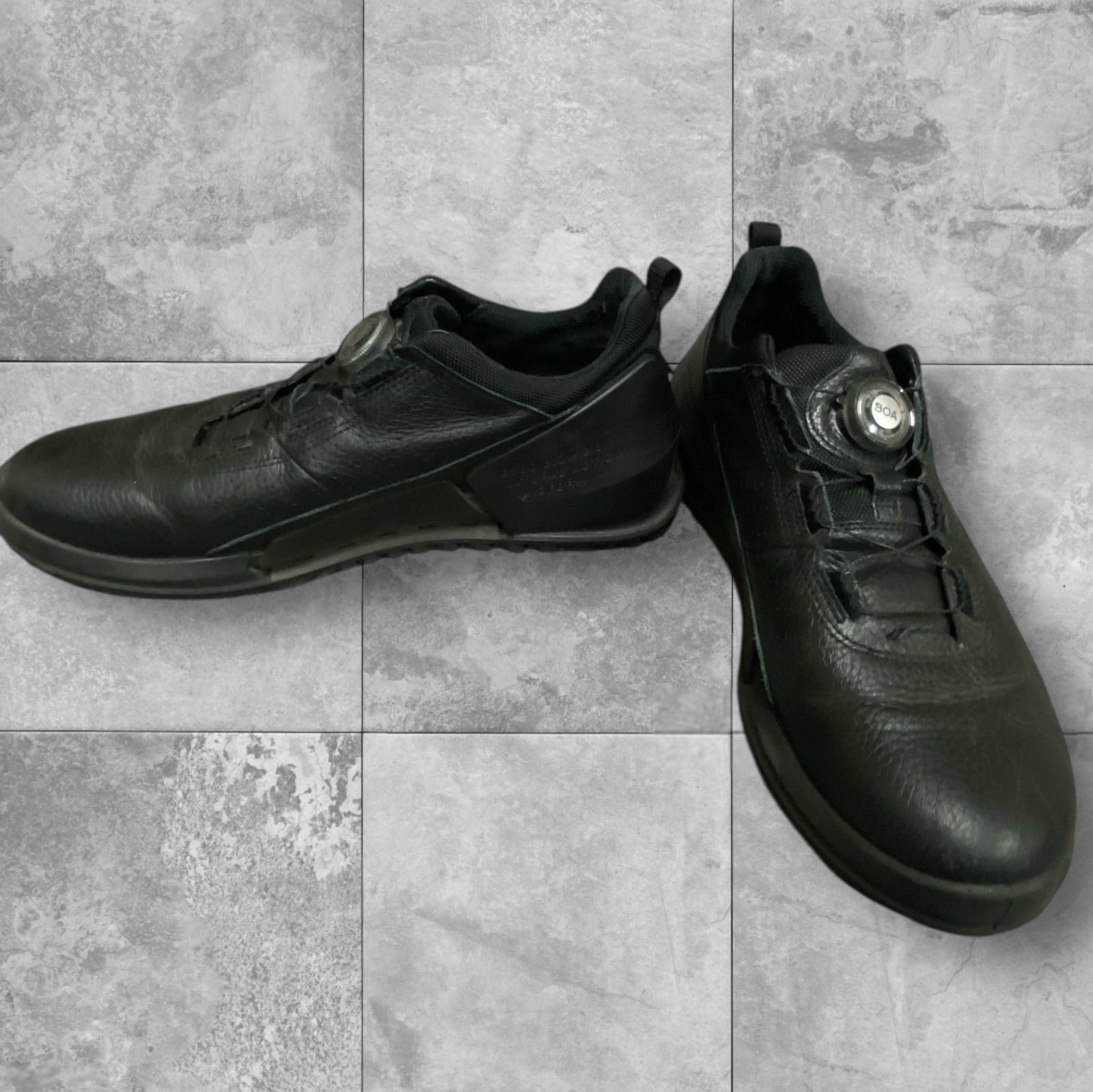 ecco BIOM 2.0 ゴルフシューズ BOA レザースニーカー メンズシューズ