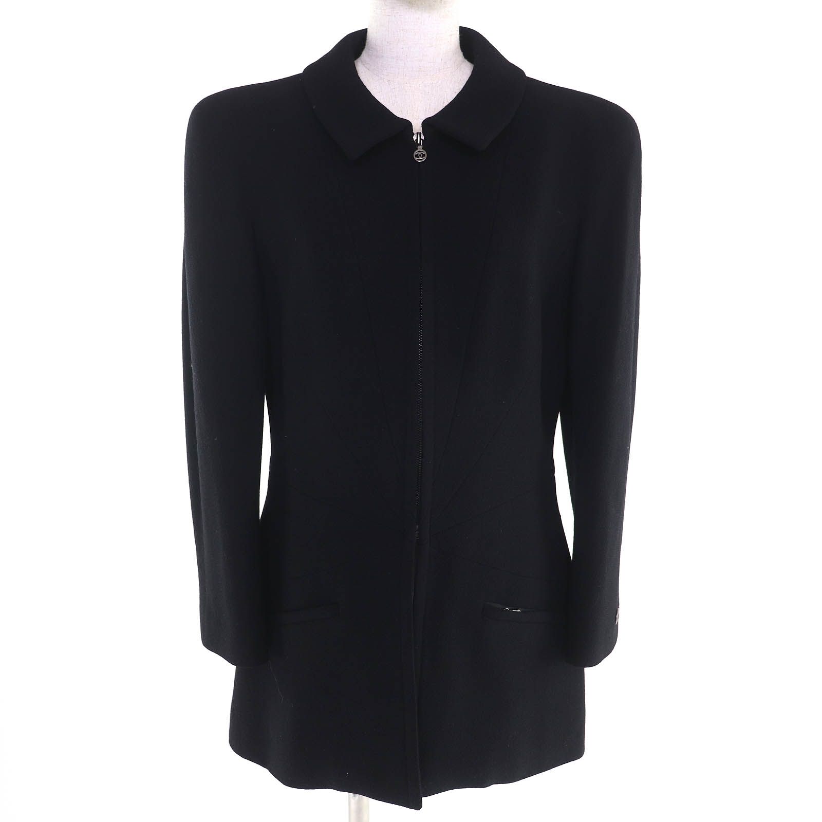 美品△CHANEL シャネル ヴィンテージ 97A P09353 ウール100％ ココ