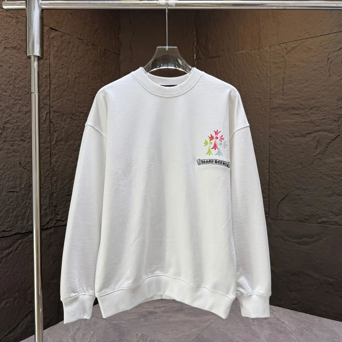 CHROME HAEATS クロムハーツ ユニセックス カジュアル ロゴ 白 長袖 スウェット