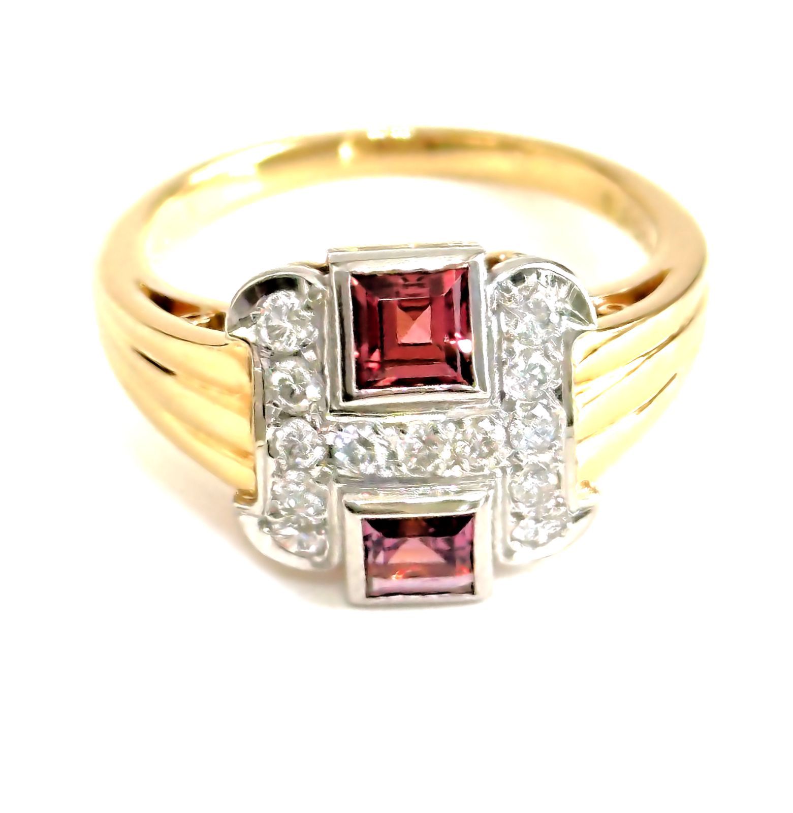 【超美品】ミキモトK18デマントイドガーネットダイヤモンドブローチ MIKIMOTO 新品同様/ ミキモト K18 デマントイドガーネット×パール