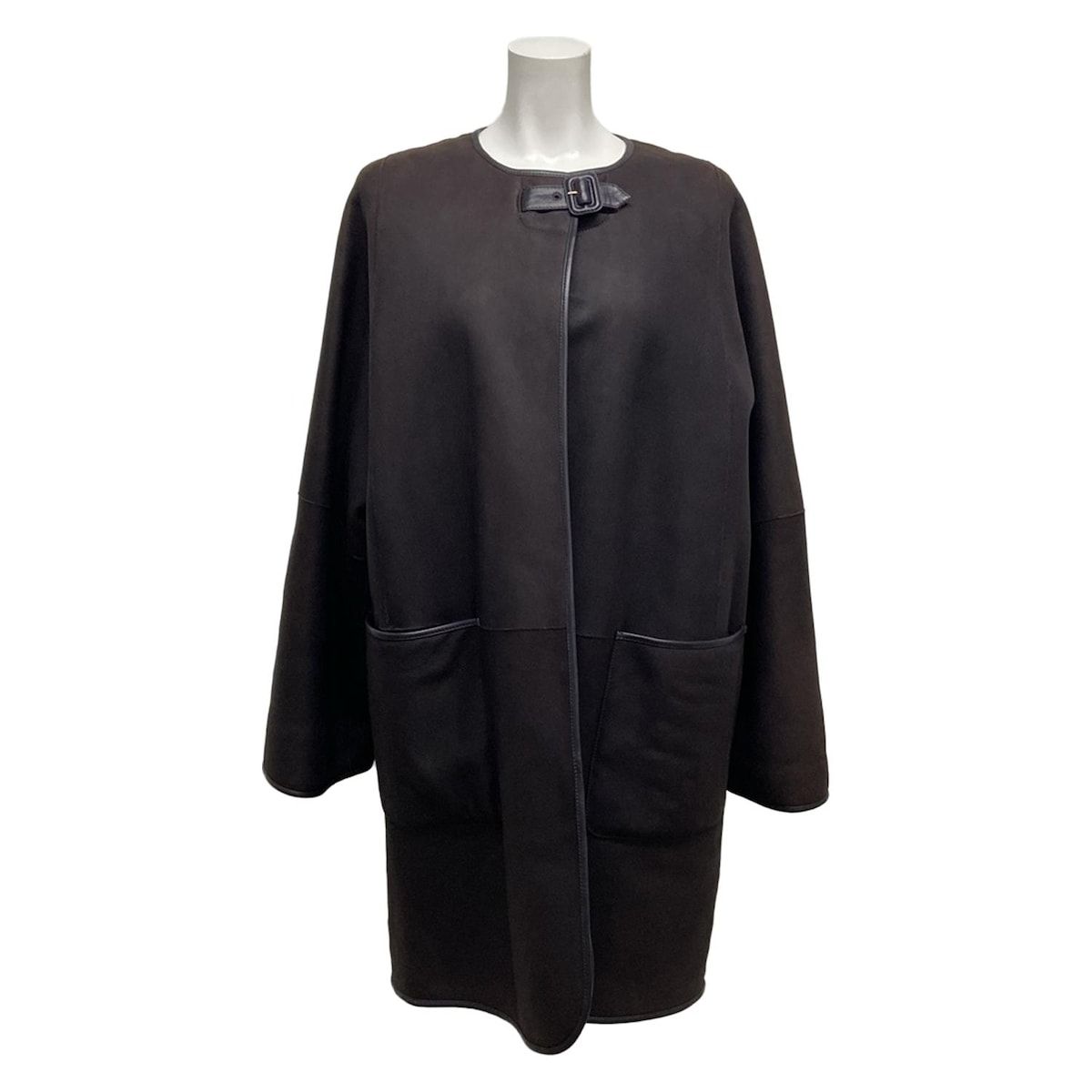 LOEWE ロエベ コート サイズ36 S レディース - ダークブラウン 長袖 ムートン 冬 ラムスキン