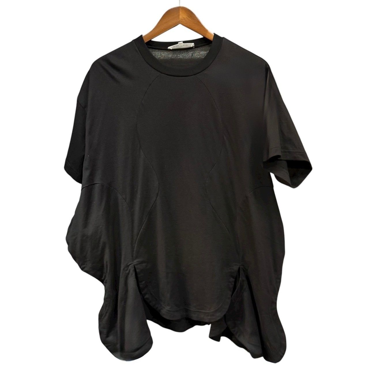 ENFOLD エンフォルド 25AW CURVE-SILHOUETTE T-SHIRT カーブシルエットTシャツ 300IA580-2571 38 ブラック 15019