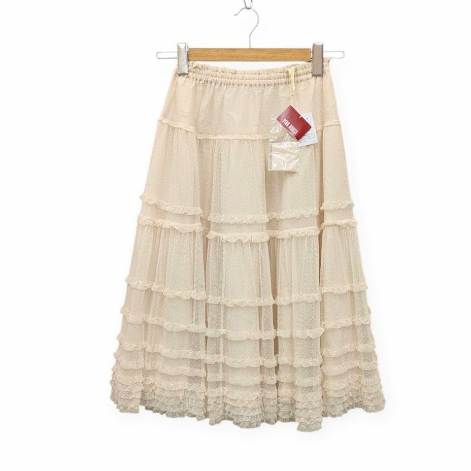 PINK HOUSE A2176FS 270 ピンクハウス チュールド スカート ベージュ系 サイズ