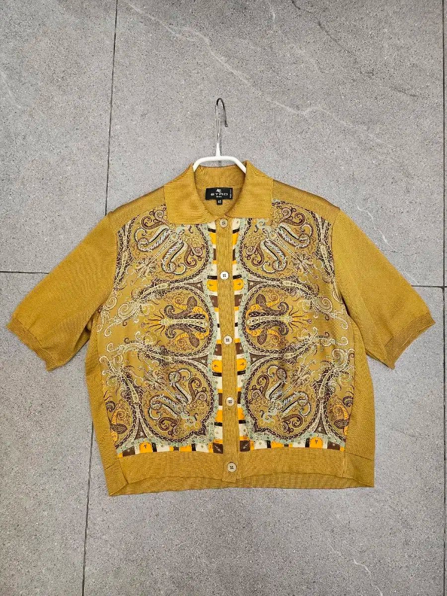 ETRO エトロ ベイズリー 半袖 カーディガン 48