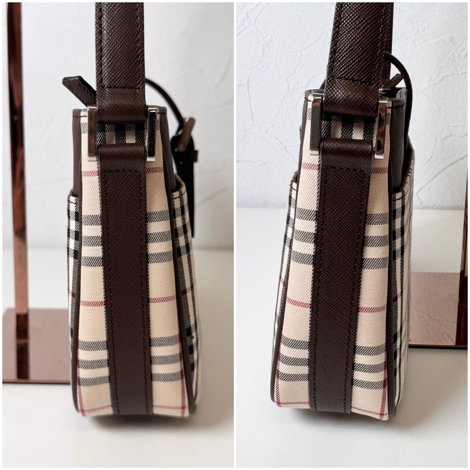 ✨ABランク BURBERRY フラップ ワンショルダー ハンドバッグ bag