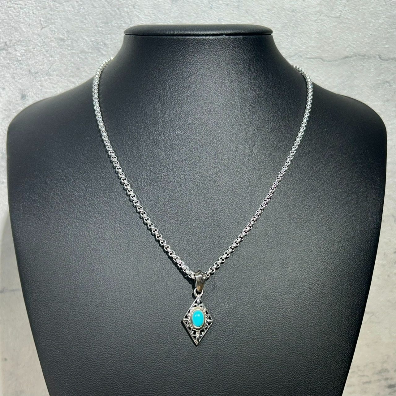 Silver925 シルバー ターコイズ スクエア ペンダントトップ - メルカリ