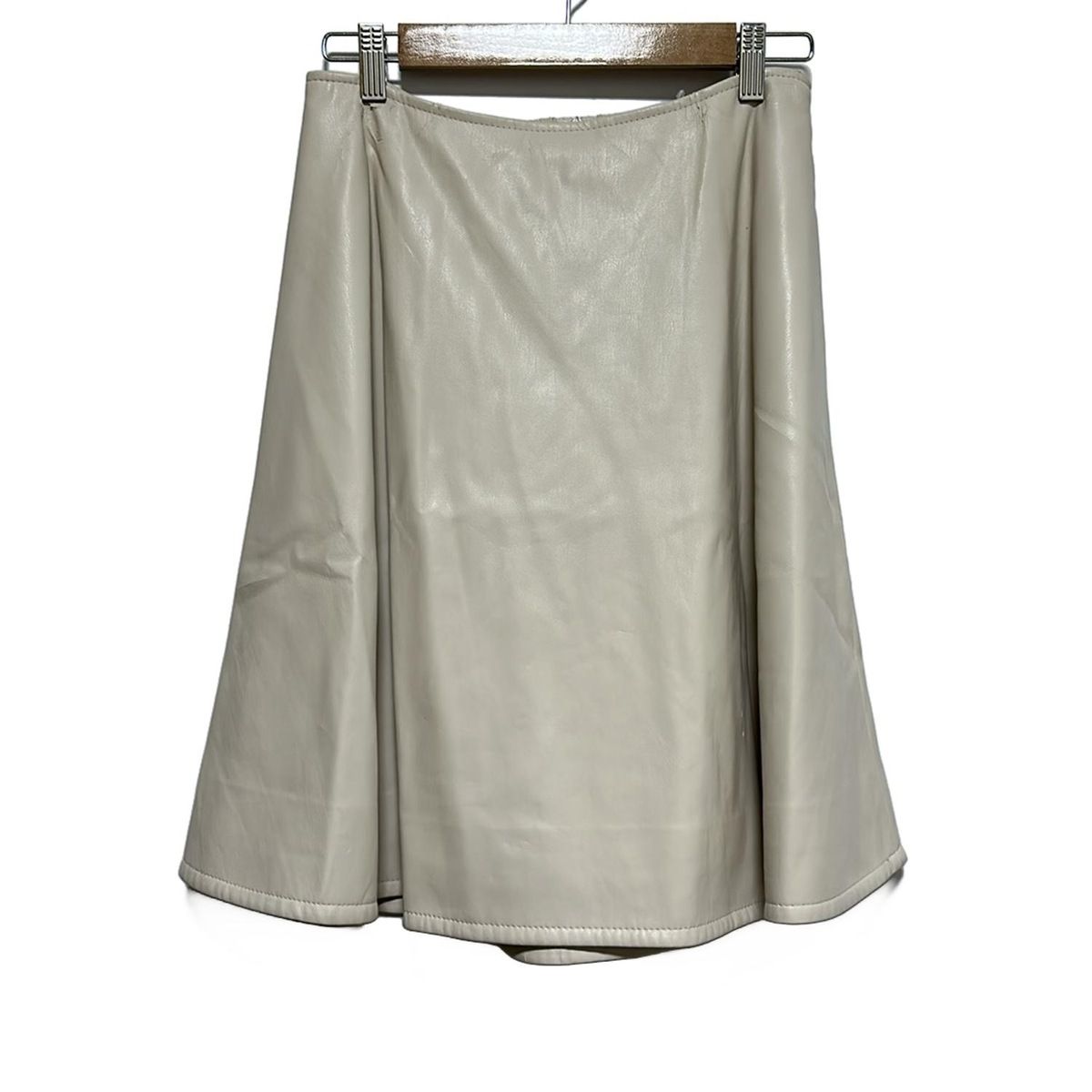 FOXEY NEW YORK フォクシーニューヨーク ロングスカート サイズ40 M レディース - 37717 ベージュ フェイクレザー