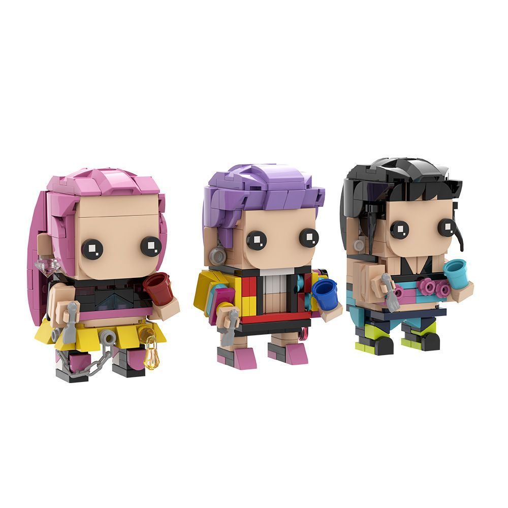  KPOP ガールズ デモンハンターズ 海外製 レゴ互換 3点セットステージ付属 1583 pcs ブロック モデル フィギュア 子供プレゼント demon hunters 韓国 KP 44 その他 ブロック玩具