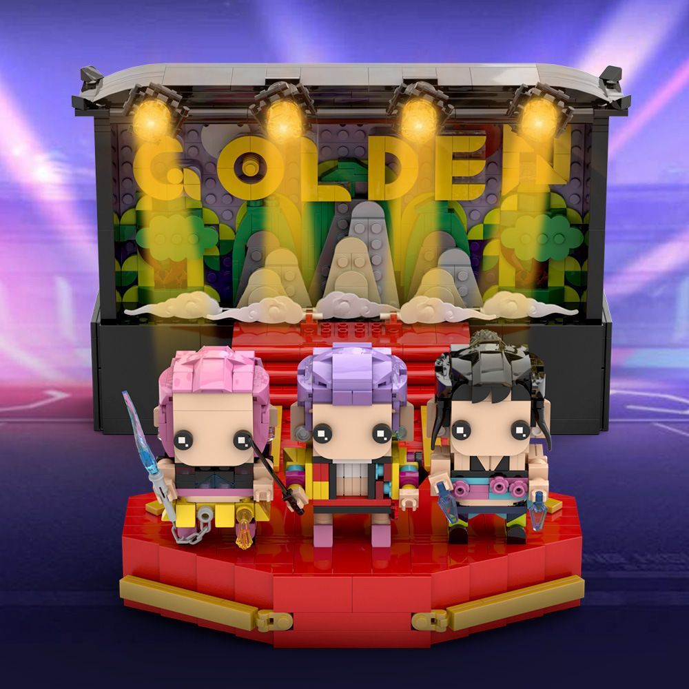 KPOP ガールズ デモンハンターズ 海外製 レゴ互換 3点セットステージ付属 1583 pcs ブロック モデル フィギュア 子供プレゼント demon hunters 韓国 KP 44