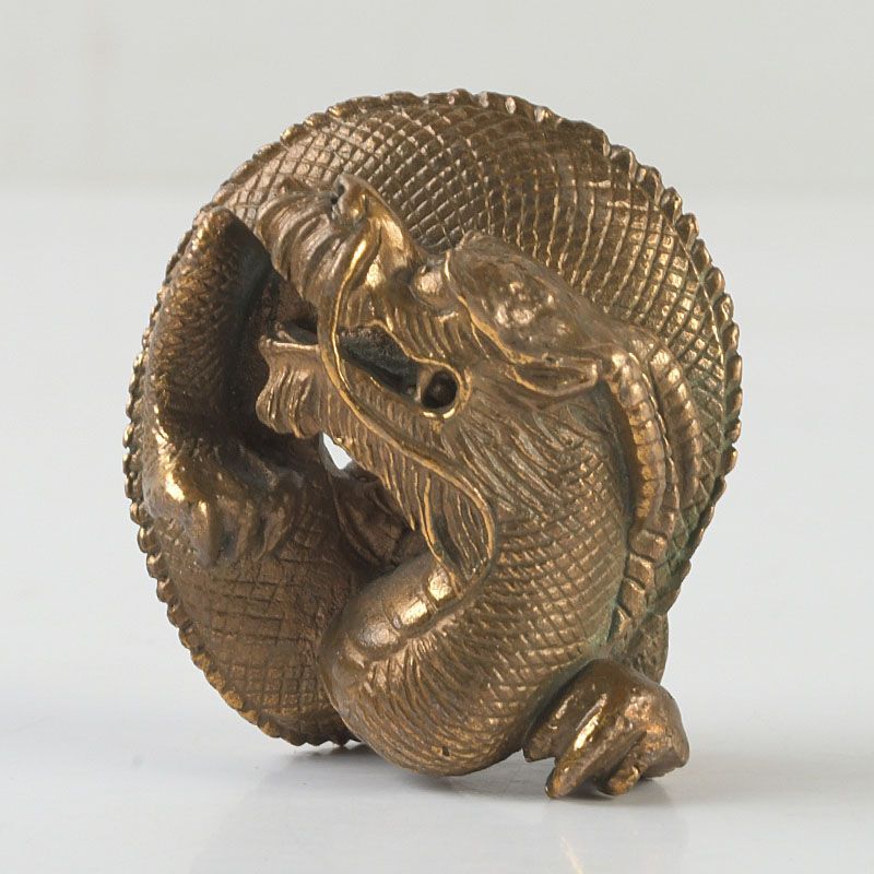 龍ちゃん様 根付「龍」 根付 龍 根付け 江戸時代 骨董古美術 提げ物 2025