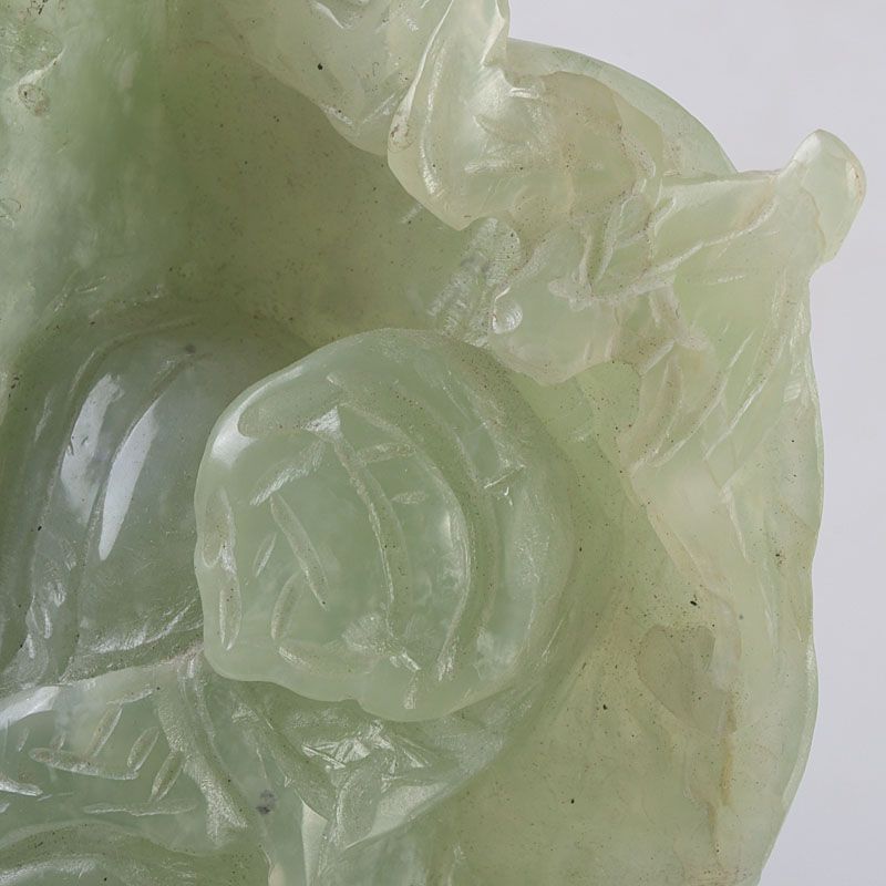 中国 玉石岫玉彫刻 寿老人像 置物 唐木台付 C S280 - メルカリ