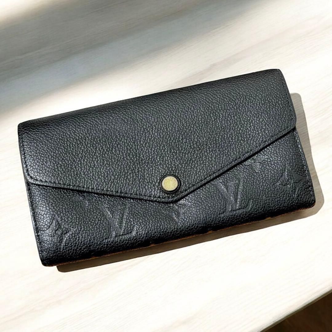 L77 ポルトフォイユサラ モノグラムアンプラント 長財布 ルイヴィトン ノワール ブラック Louis Vuitton