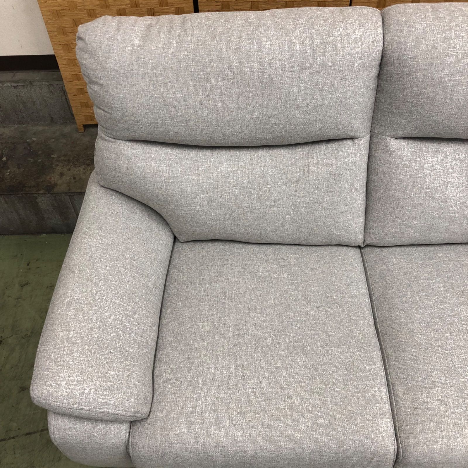  げ交渉 ニトリ ロングソファー 2人掛け アイボリー 直接 横浜市保土ヶ谷区 ベルベットソファベッド 2人掛け 3人掛けソファ ソファ ソファベッド