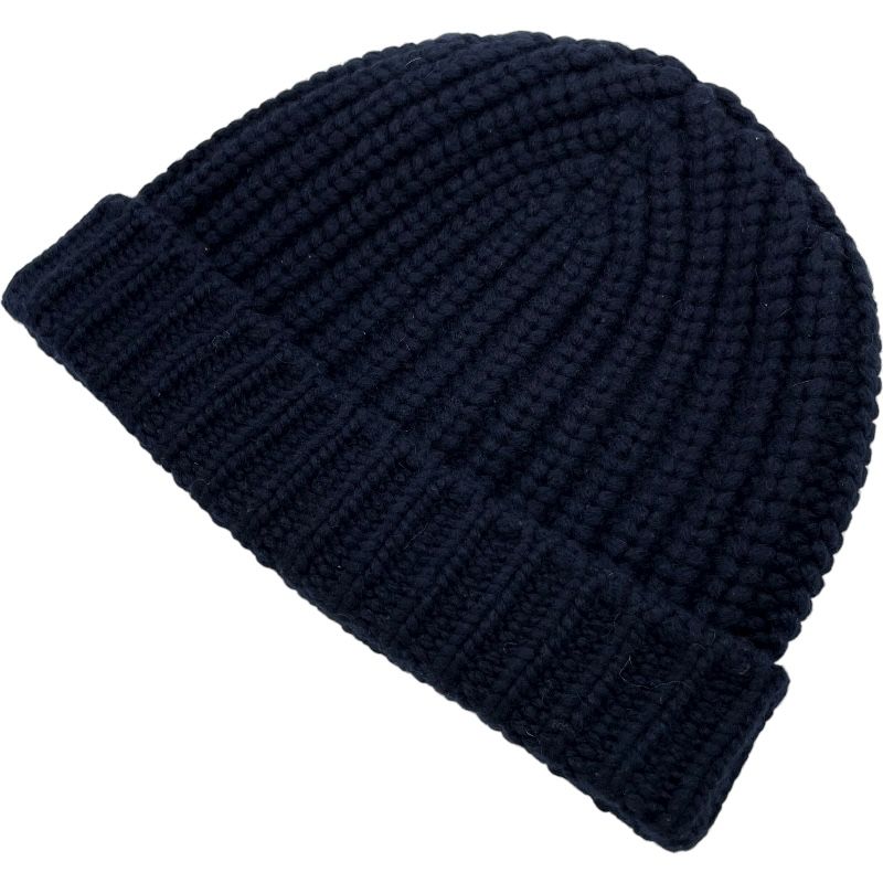 エルメス HERMES ニットキャップ ネイビー カシミヤ ユニセックス その他ファッション雑貨
