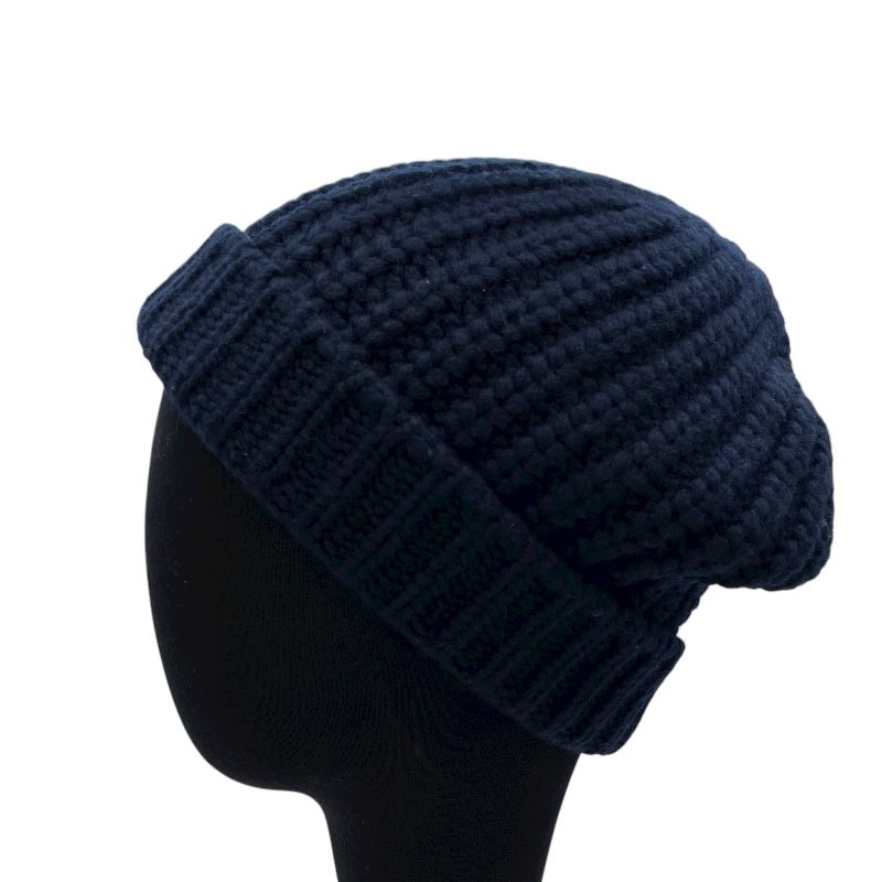 エルメス HERMES ニットキャップ ネイビー カシミヤ ユニセックス その他ファッション雑貨