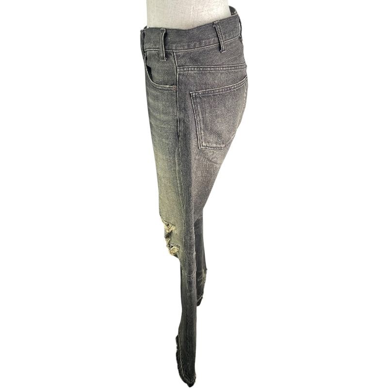 セリーヌ CELINE ウェスリーブラックデストロイドデニムパンツ  