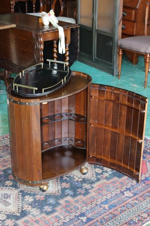 アンティーク ビンテージ 電話台 FAX台 キャビネット チェスト G