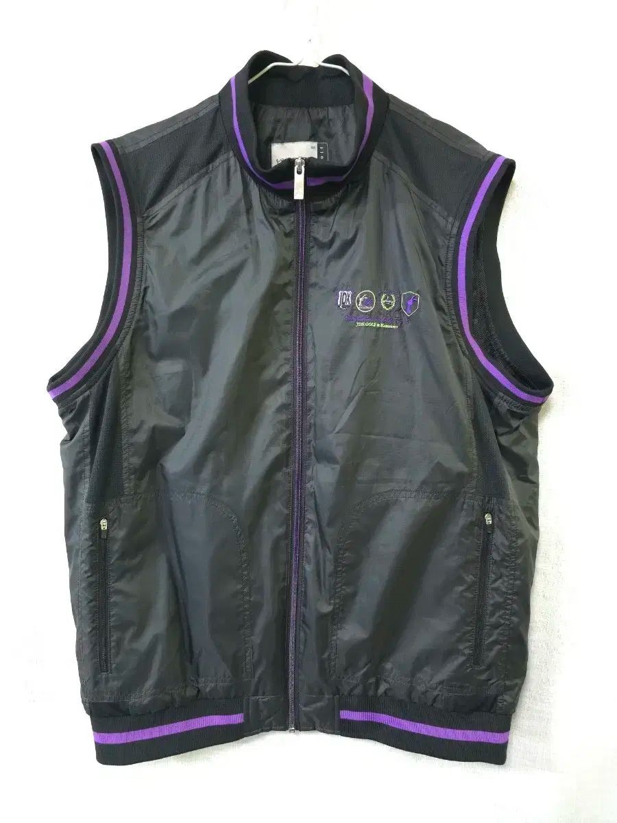 JDX ウィンドブレーカー ジップアップ ゴルフ ベスト ジャケット ブラック メンズ 105 スクリーンゴルフ