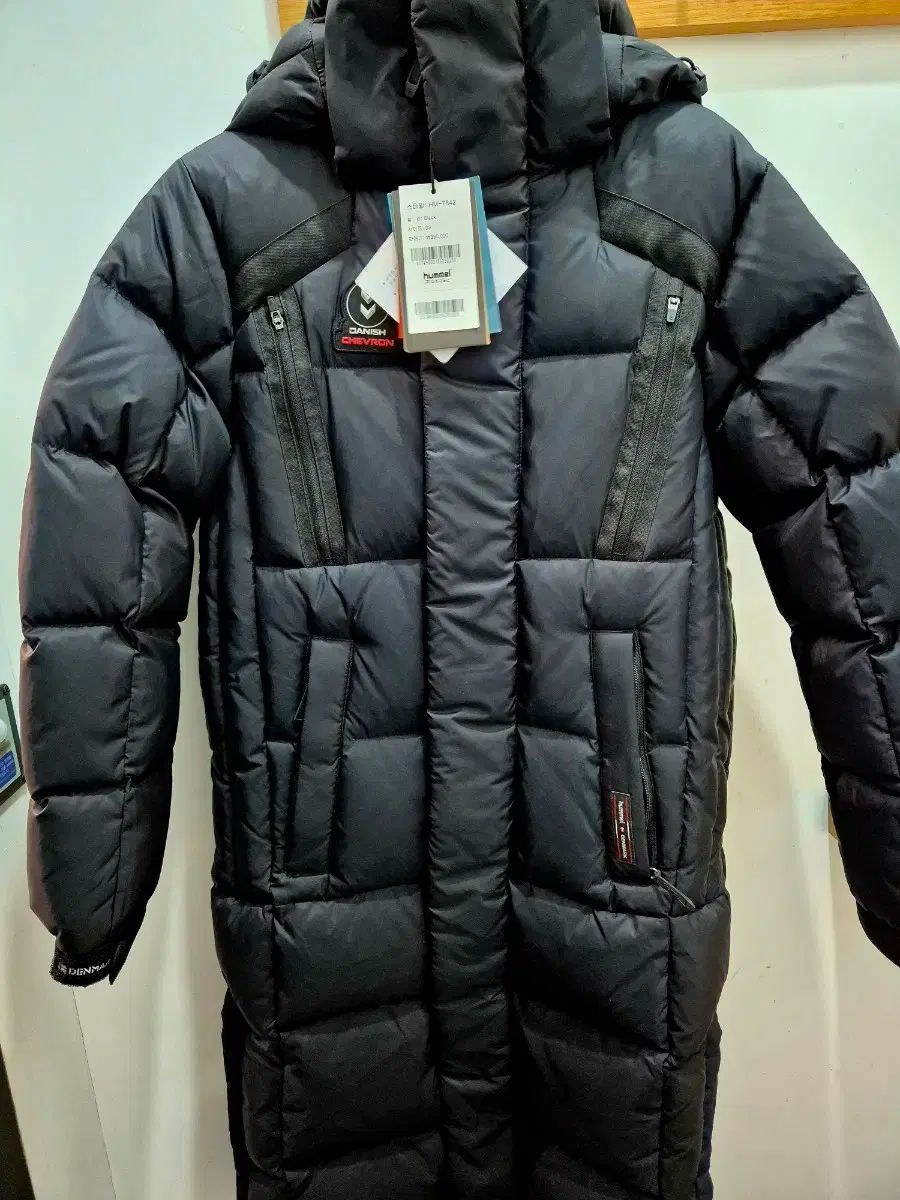 超 hummel ヒュンメル ロングダウンアウター ブラック キッズ