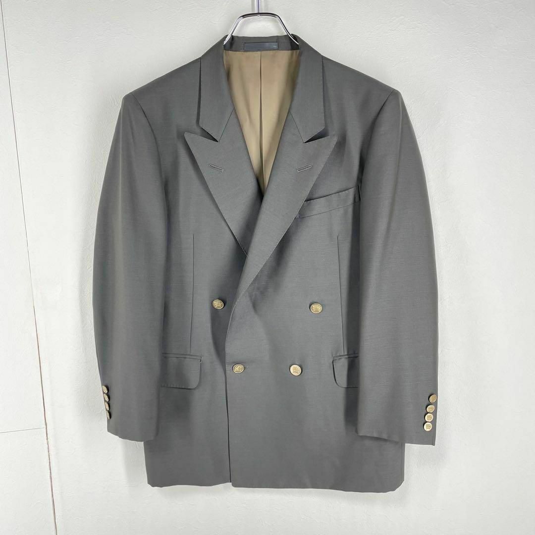 美品　バーバリーズ　スーツ　ネイビー系　AB4(S相当) 金ボタン　モヘア 美品 バーバリーズ スーツ ネイビー系 AB4(S相当) 金ボタン モヘア