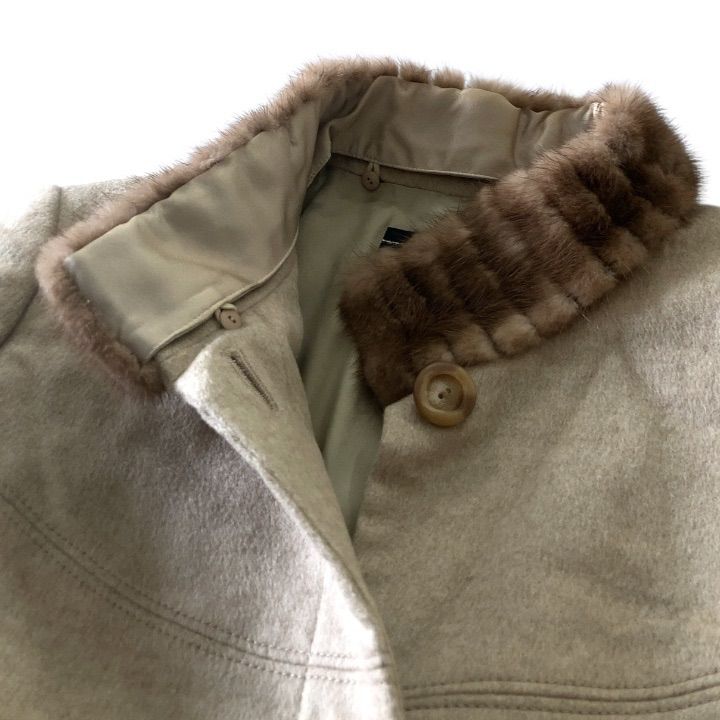 Leilian レリアン ミンクファーコート コロンボ ピュアカシミア ロング