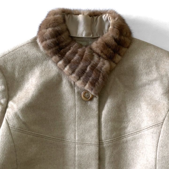 Leilian レリアン ミンクファーコート コロンボ ピュアカシミア ロング