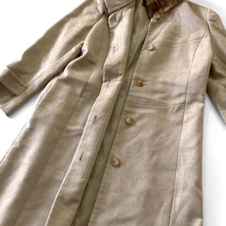 Leilian レリアン ミンクファーコート コロンボ ピュアカシミア ロング