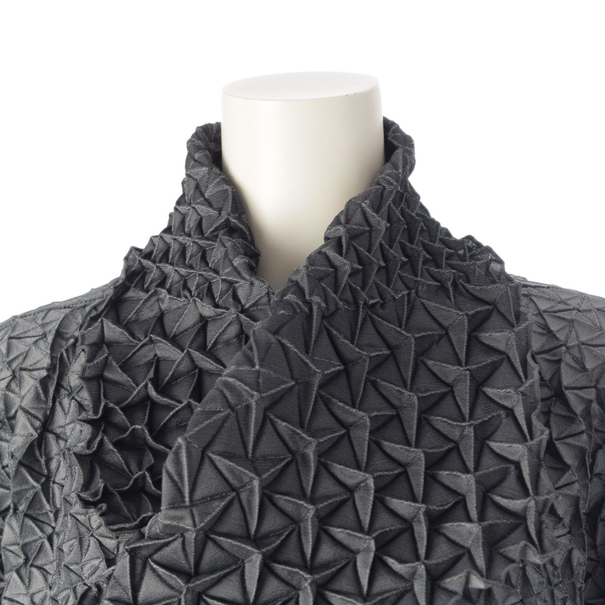 美品✨イッセイミヤケ 3D スチーム プリーツ ショールカラー ジャケット 2 ISSEY MIYAKE イッセイミヤケISSEY 3Dスチームストレッチプリーツ切替