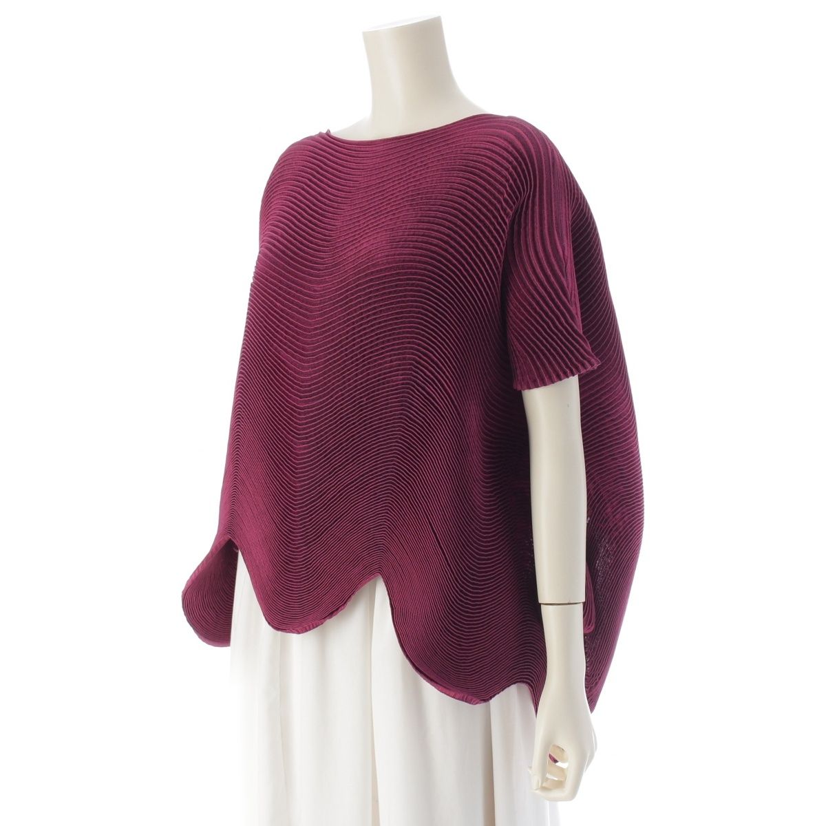 イッセイミヤケ 2014年 14AW 3Dスチームプリーツ 変形 森の鼓動 トップス IM44FH510 ピンク 2