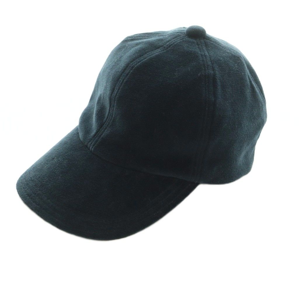 ラドロー LUDLOW キャップ 帽子 ベロア調 ロゴ 58cm ネイビー 紺 ネオンイエロー 蛍光イエロー MI OS