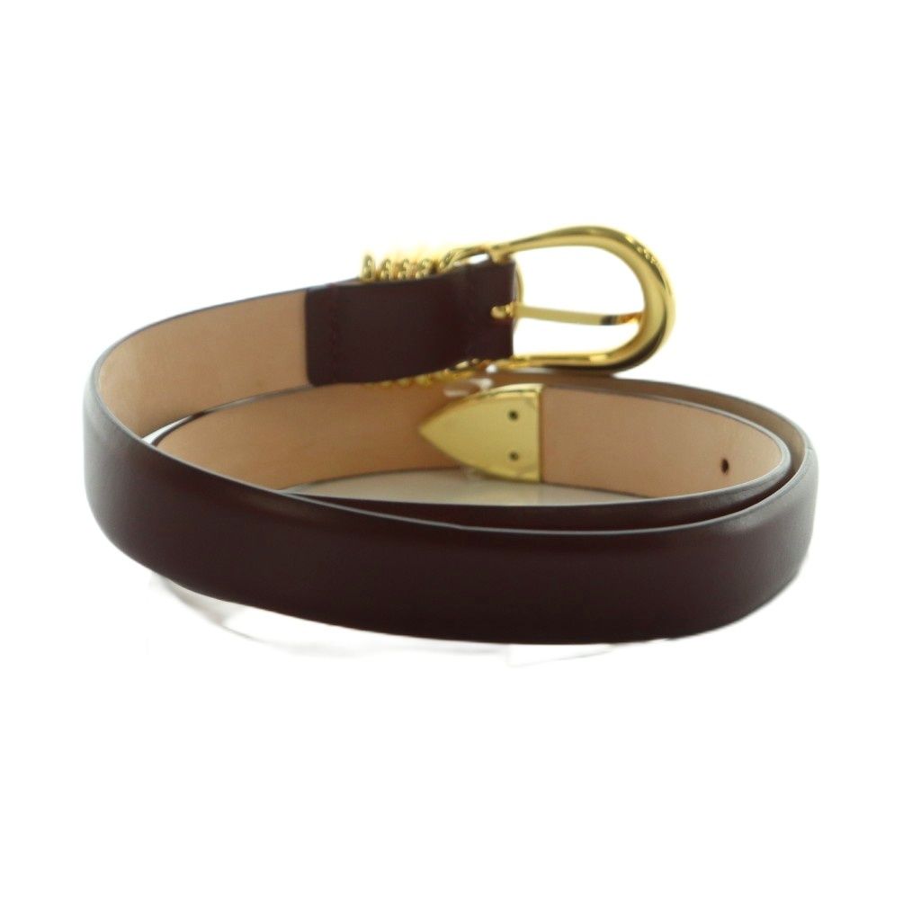 デハンシェ Hollyhock ベルト レザー 3リング S ボルドー MI OS