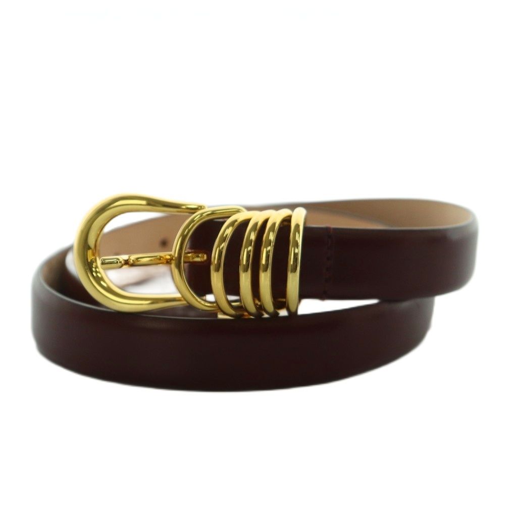 デハンシェ DEHANCHE Hollyhock ベルト レザー 3リング S ボルドー MI OS