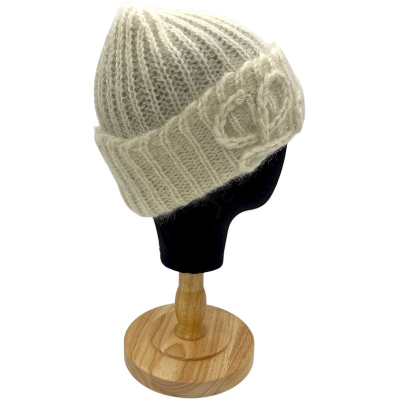 ロエベ LOEWE ロゴニットキャップ アイボリー モヘヤ レディース その他ファッション雑貨