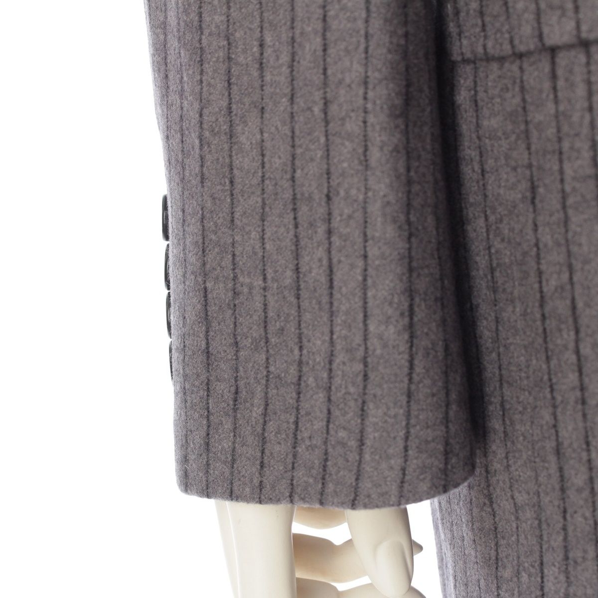 セリーヌ カシミヤ ストライプ トムボーイジャケット テーラード