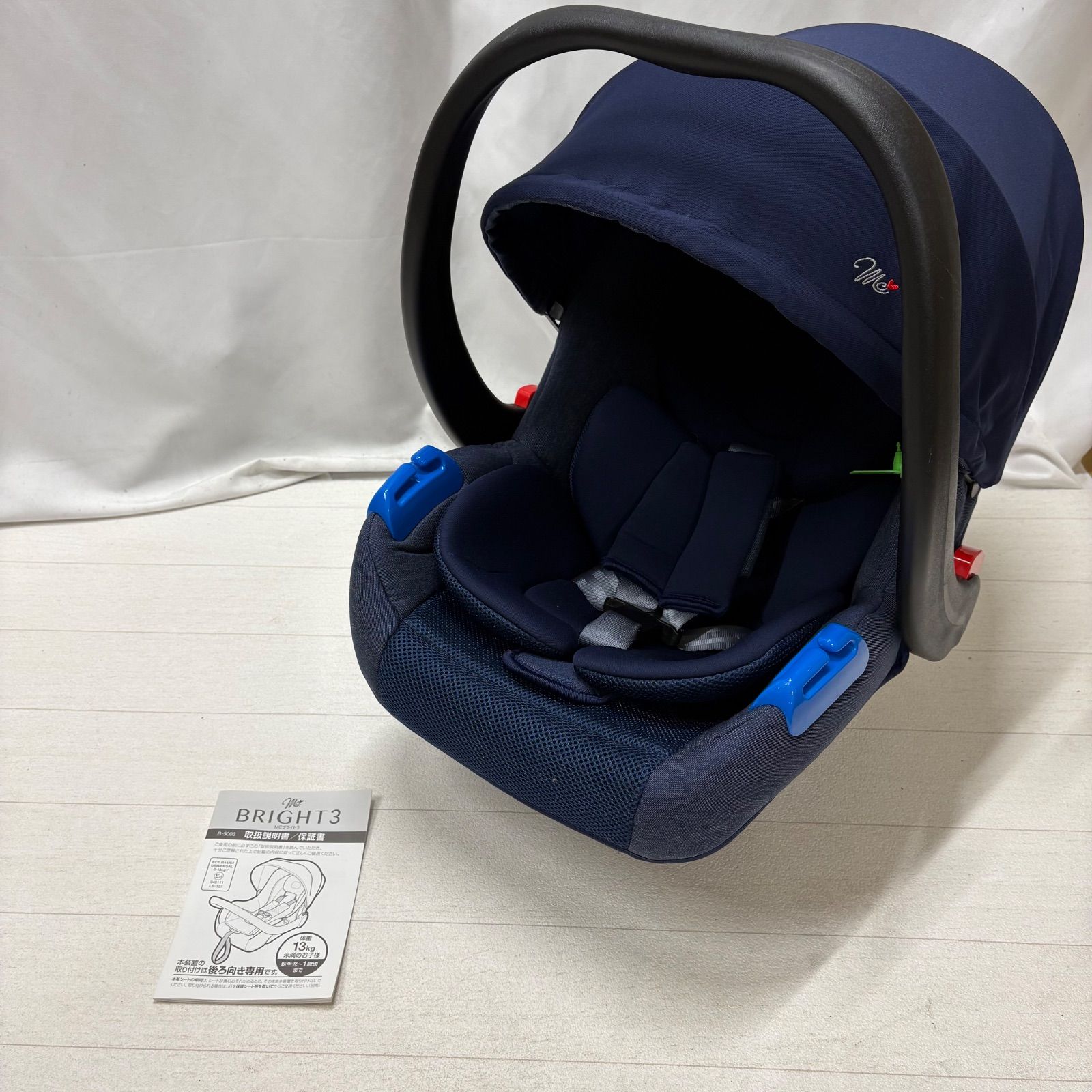 マムズキャリー ベビーシート MCブライトデニムプラス 説明書付き 紺 マムズキャリー ベビーシート MCブライトデニムプラス 説明書付き 紺