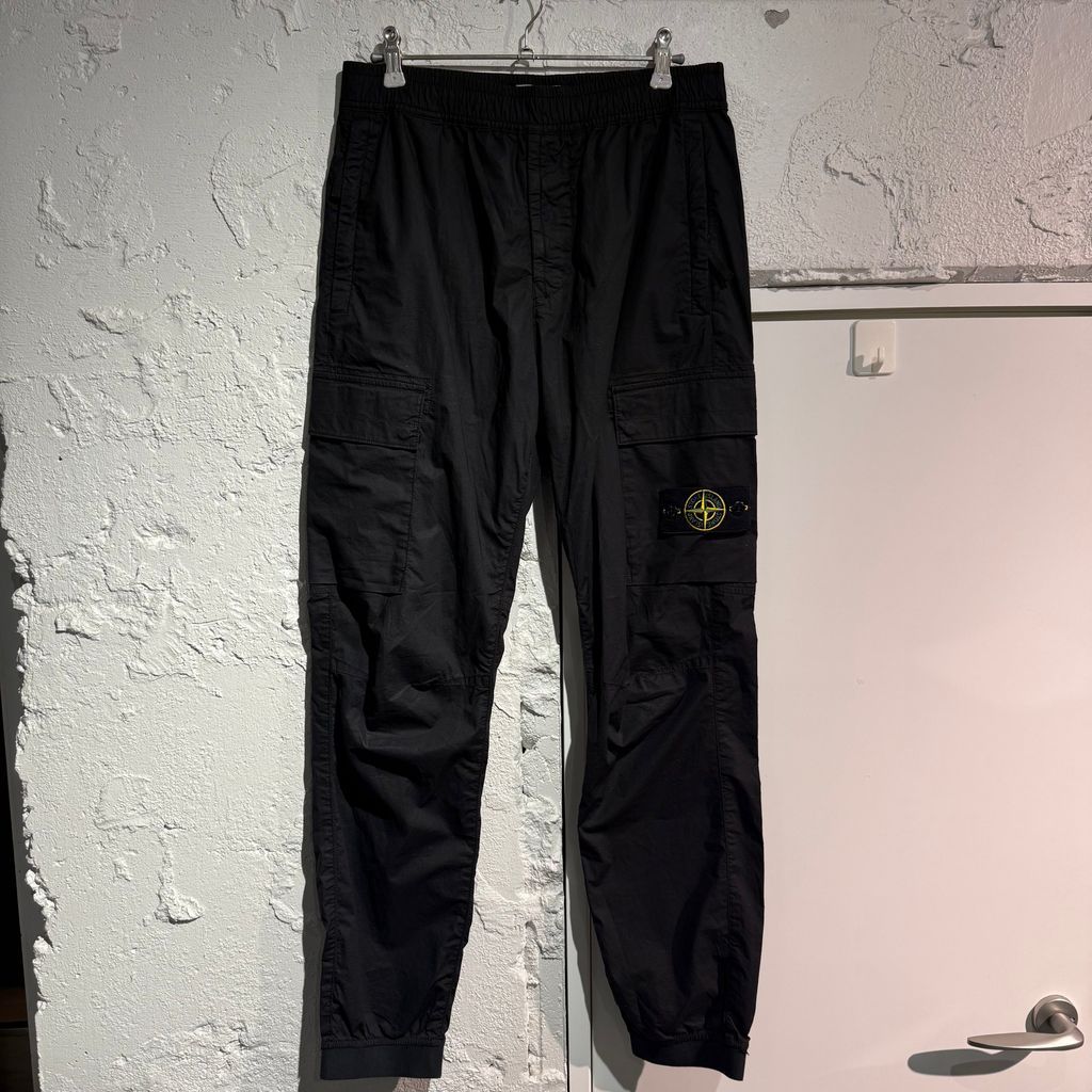 STONE ISLAND ストーンアイランド 23SS Garment dyed Stretch Cargo Pants カーゴパンツ 101531303 ブラック size 30 表参道A11