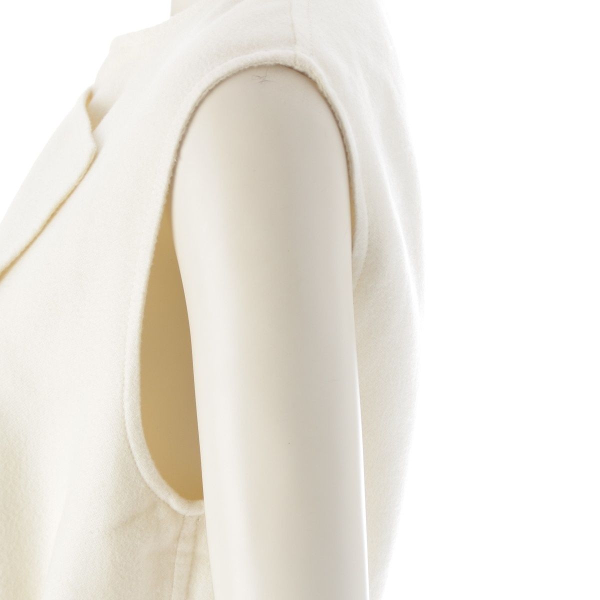  エルメス 24年 カシミヤ ベルテッド ロング ジレ ベスト コート アウター ホワイト 34 ベスト ジレ ベスト ジレ ビスチェ