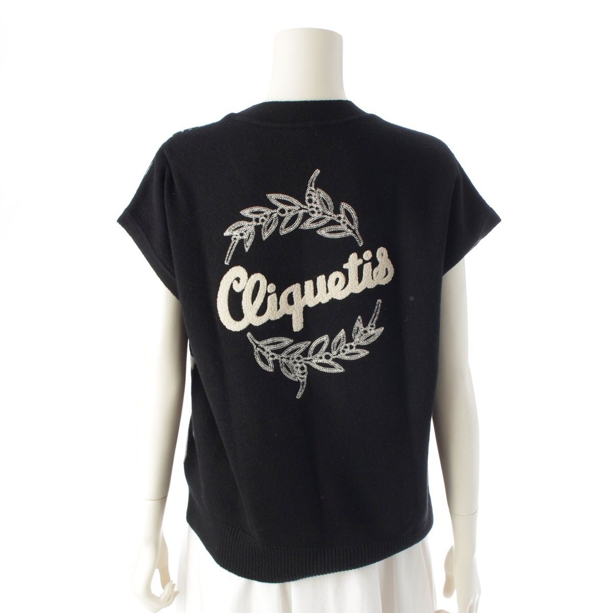 エルメス 22年 カシミヤ クリケティス ノースリーブ ニット セーター