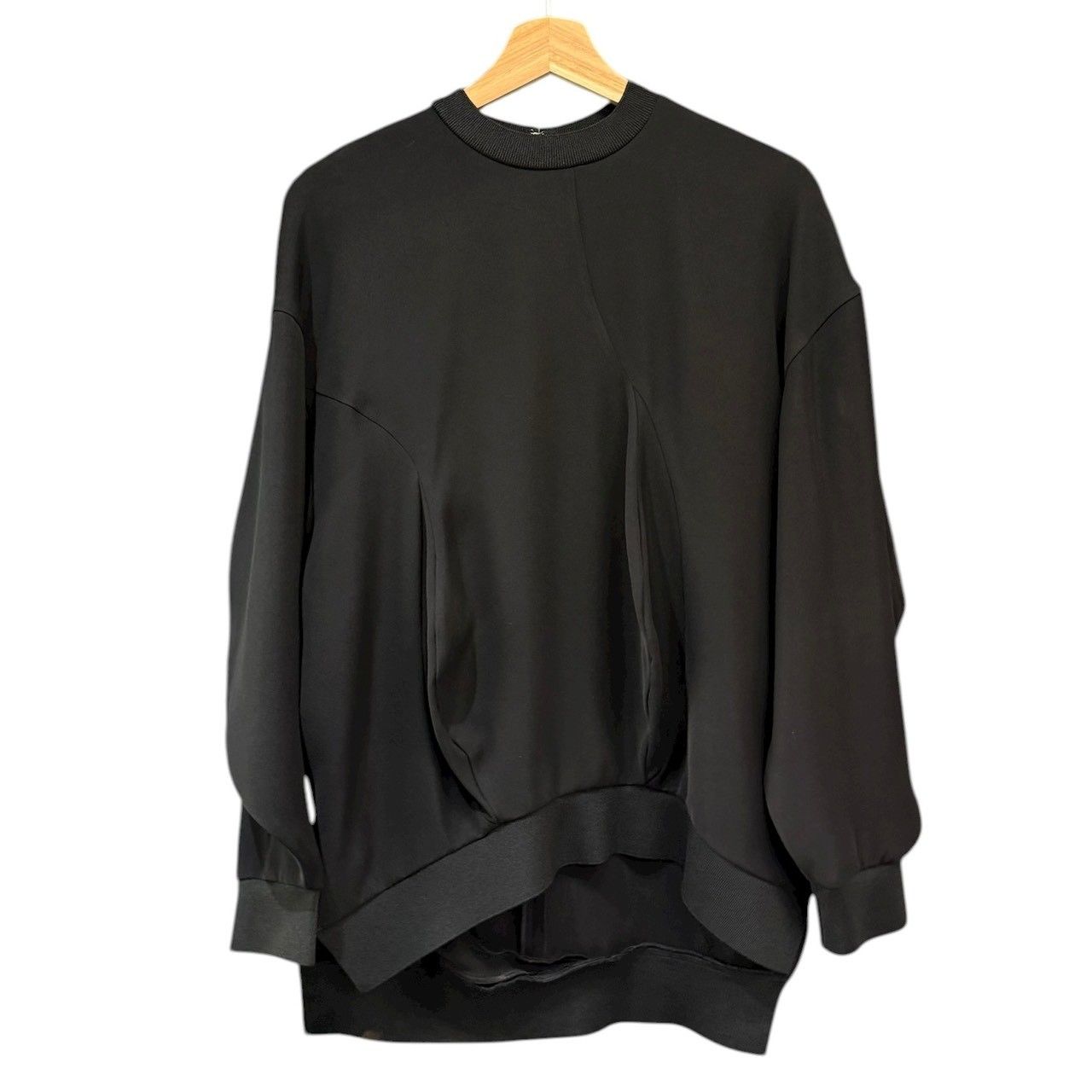 ENFOLD エンフォルド 24AW SEAM PULLOVER シームプルオーバーカットソー スウェット 300HA230-2060 38 ブラック 15022