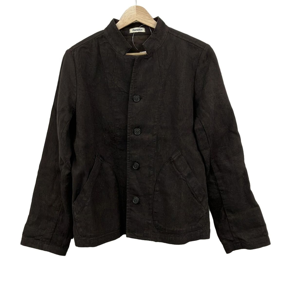 Plantation プランテーション コート サイズM レディース - ダークブラウン 長袖 ショート丈 春 秋