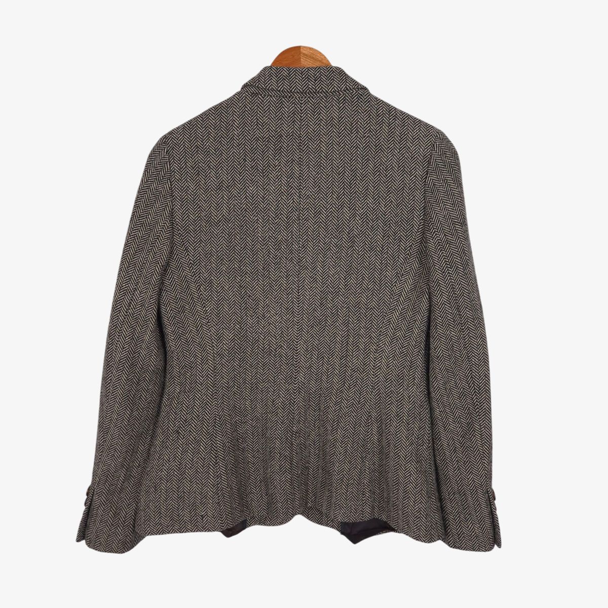 55 Tommy Hilfiger トミーヒルフィガー グレー ベージュ ヘリンボーン ウール ブレーザー