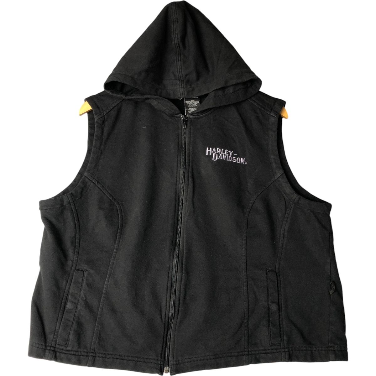 古着 ハーレーダビッドソン Harley-Davidson フード付き スウェットベスト レディースXL相当 eaa600921