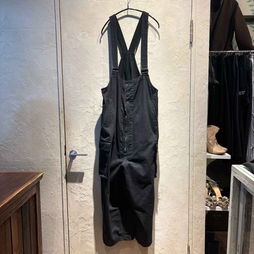 BLACK SCANDAL Yohji Yamamoto ブラックスキャンダルヨウジヤマモト 23AW KATSURAGI WORK OVERALLS オーバーオール HJ-D99-040 ブラック size 1 代官山A11
