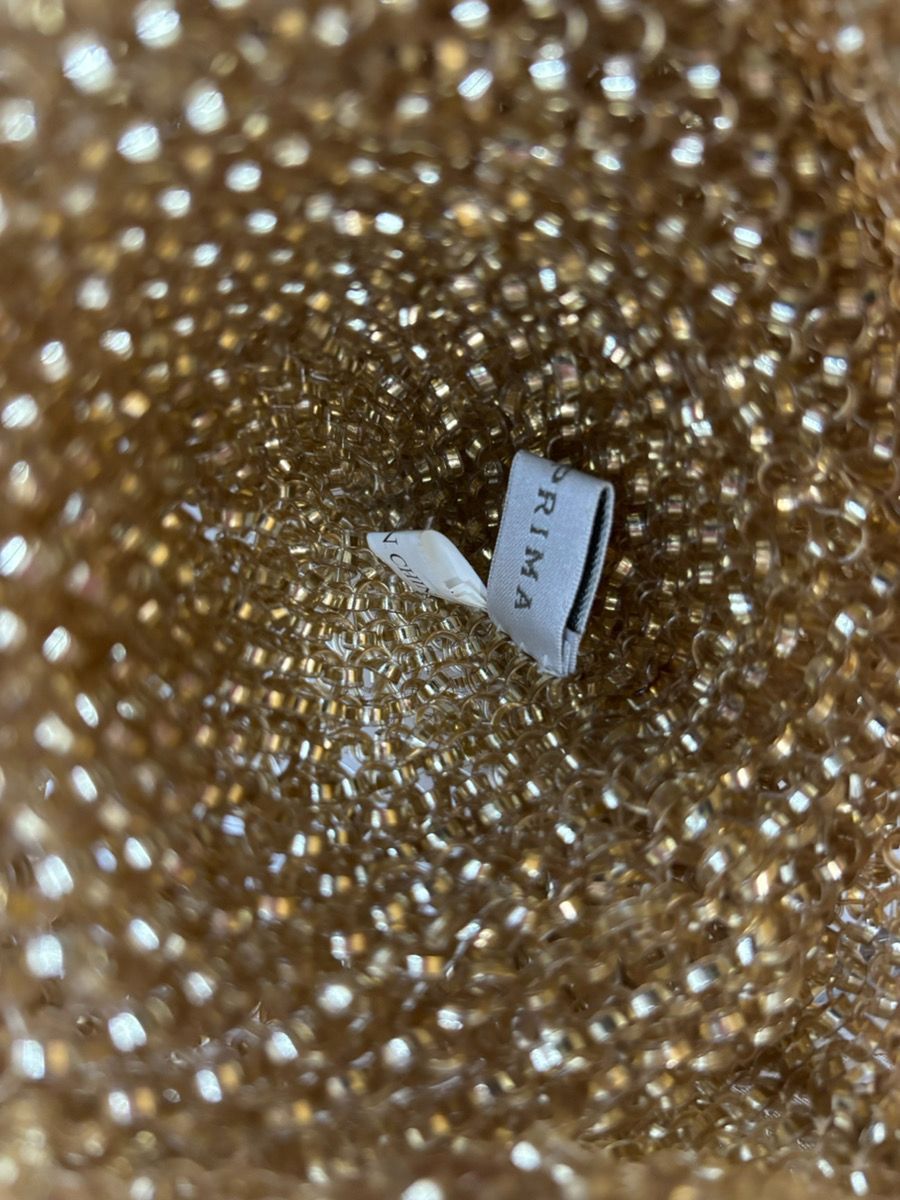 ビーズ編み ゴールド