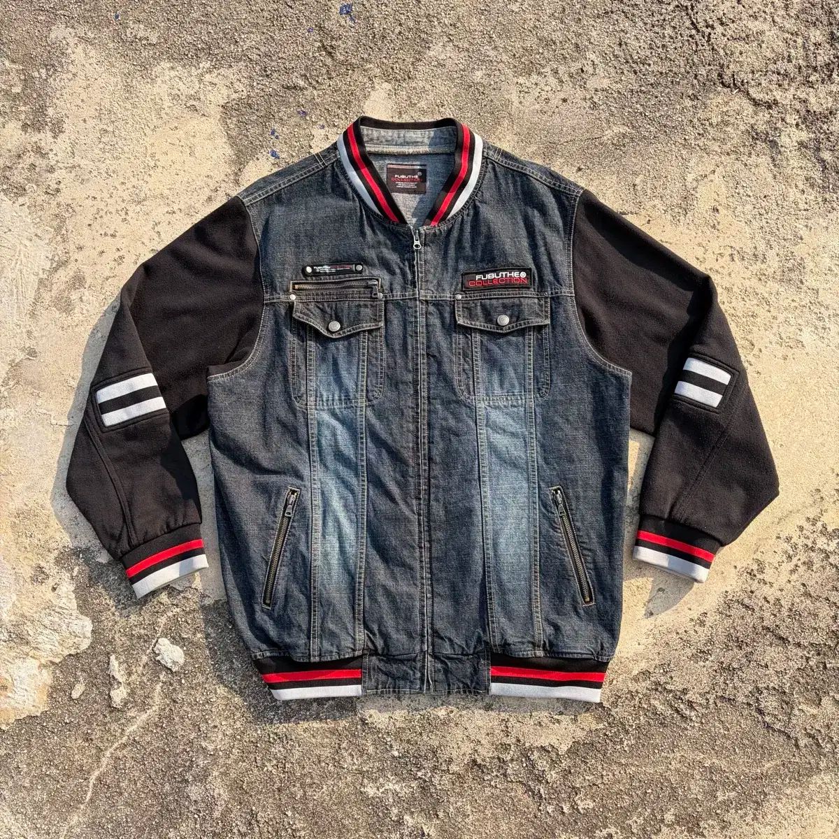 00s FUBU フブ ヴィンテージ スクール デニムジャケット XL