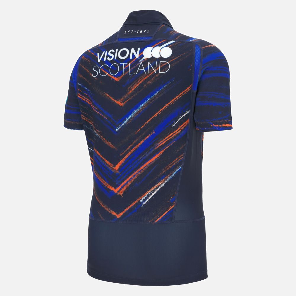 マクロン ラグビー エディン 2025 2026 ホーム マッチ シャツ ジャージ 紺 ネイビー 青 ブルー オレンジ モデル 日本未発売