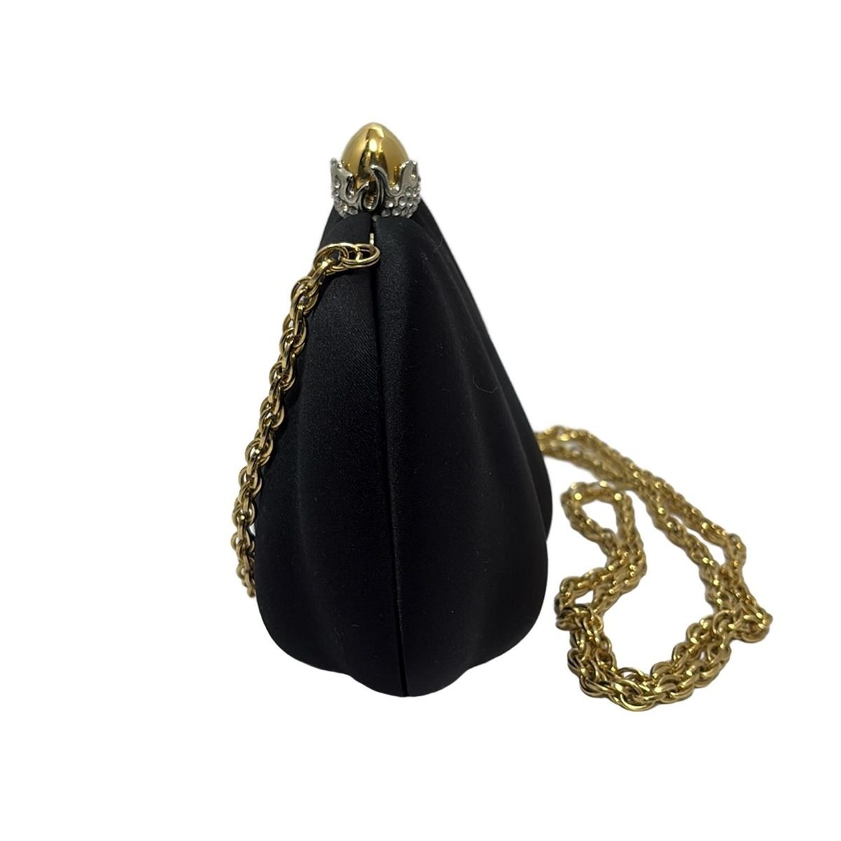 【美品】RODO ロド italy/ヴィンテージ /チェーン ショルダーバッグ RODO(ロド) ショルダーバッグ美品 - 黒×ゴールド×シルバー ライン